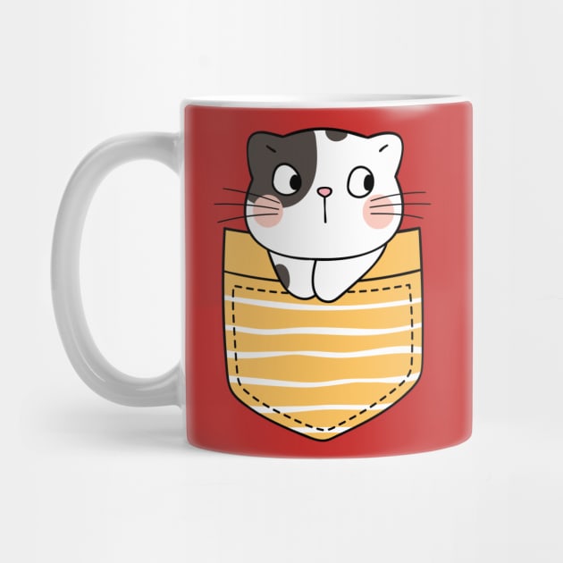 Cute Pocket Kitty V1 by Stupid Coffee Designs